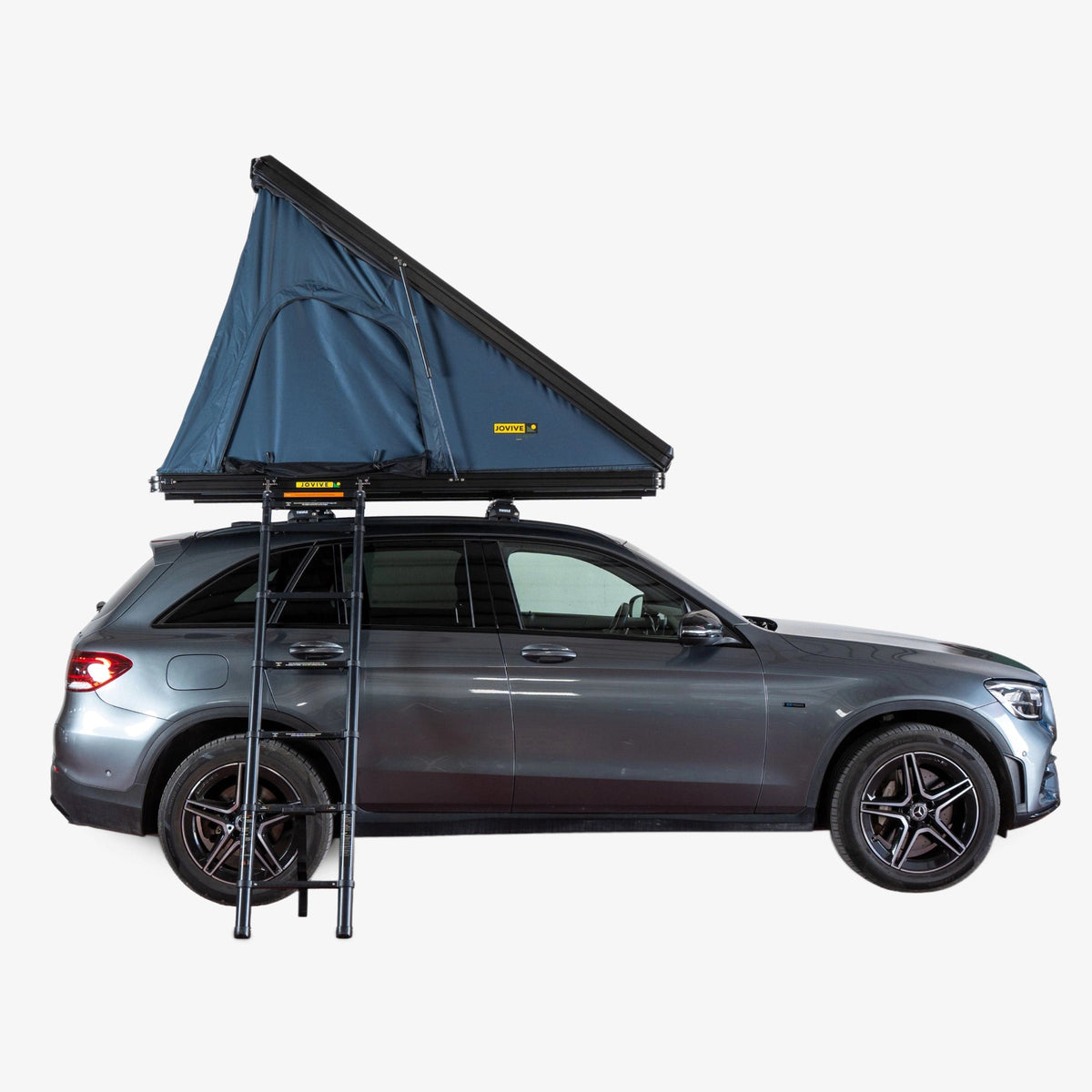 Tente de toit pour voiture Extra Slim avec deux sacs à chaussures et connexion USB