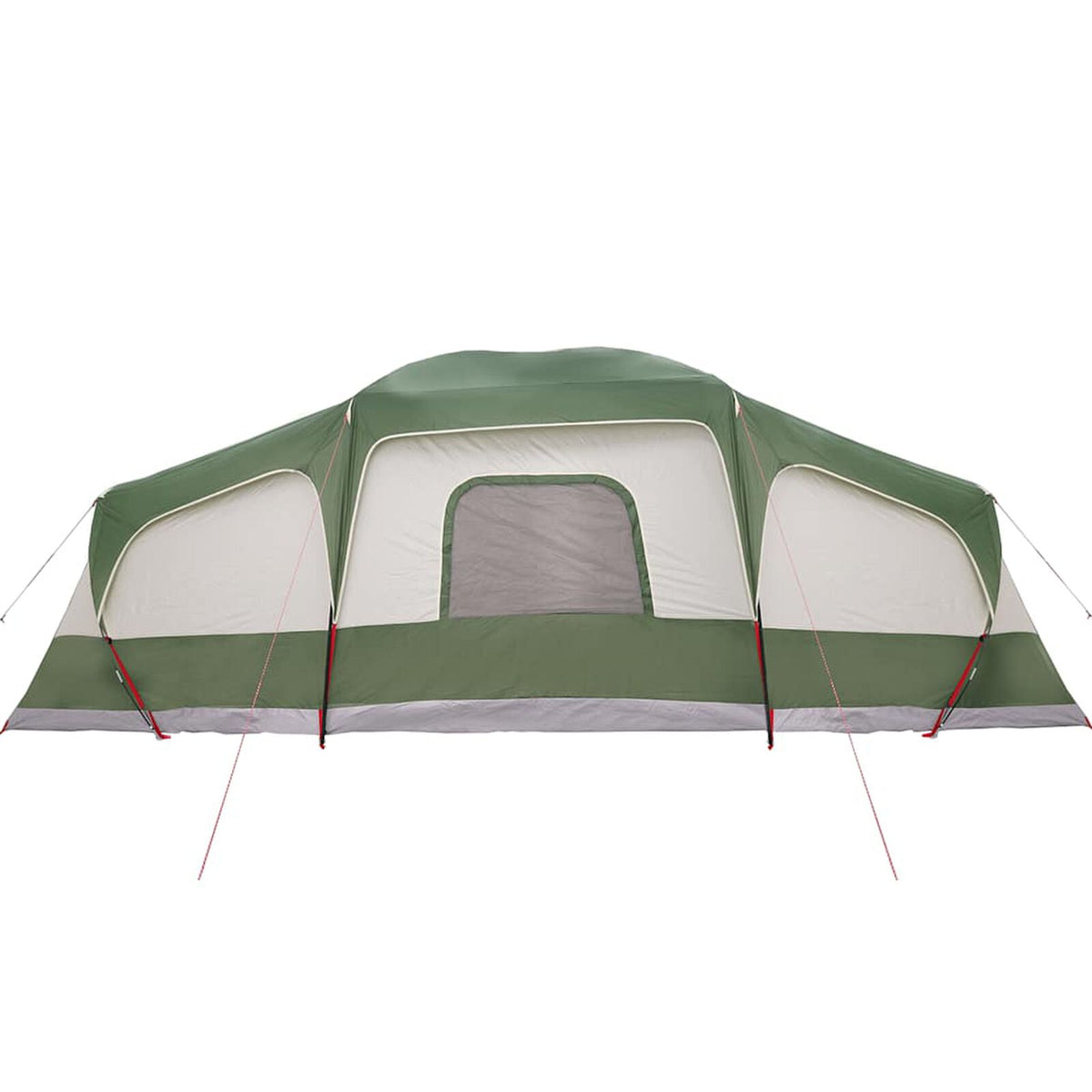 Tente familiale avec port E, accueillant 9 personnes, imperméable, couleur verte