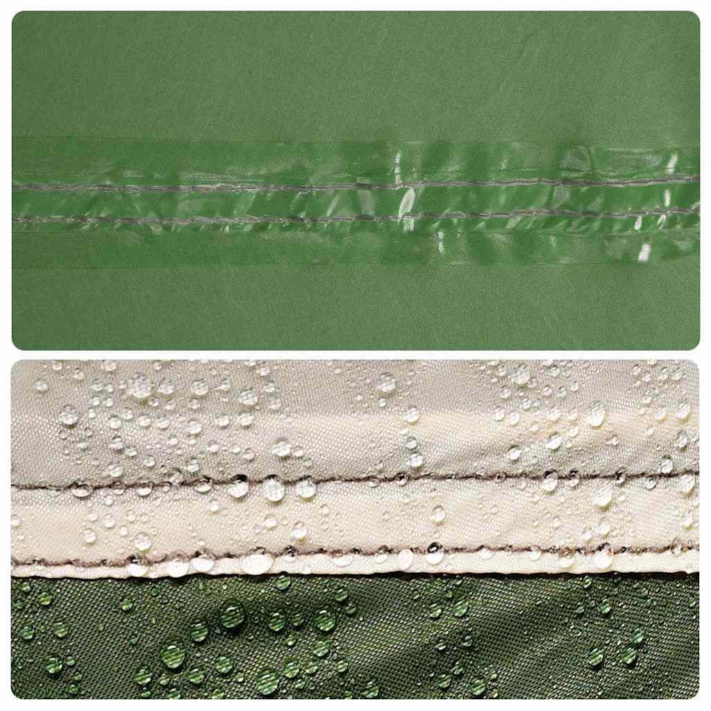 Tente familiale avec port E, accueillant 9 personnes, imperméable, couleur verte