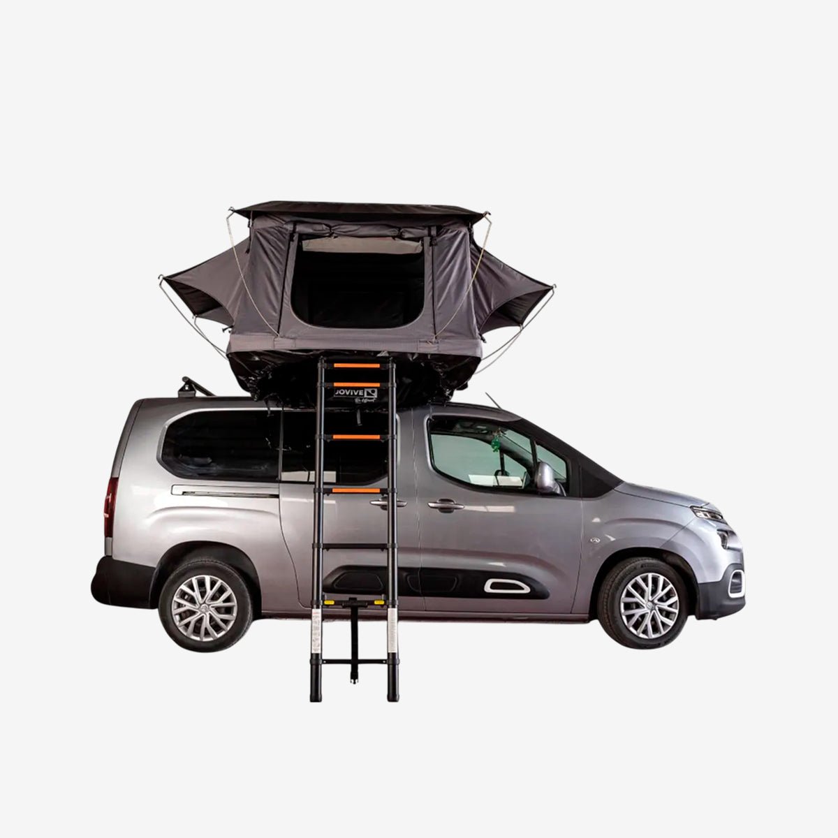 Tente de toit Star pour voiture avec couvercle semi-rigide et connexion USB
