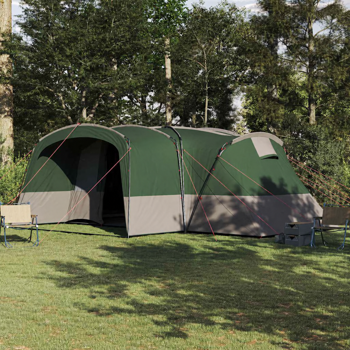 Tente familiale pour 12 personnes en polyester 185T avec revêtement PU - résistants aux UV