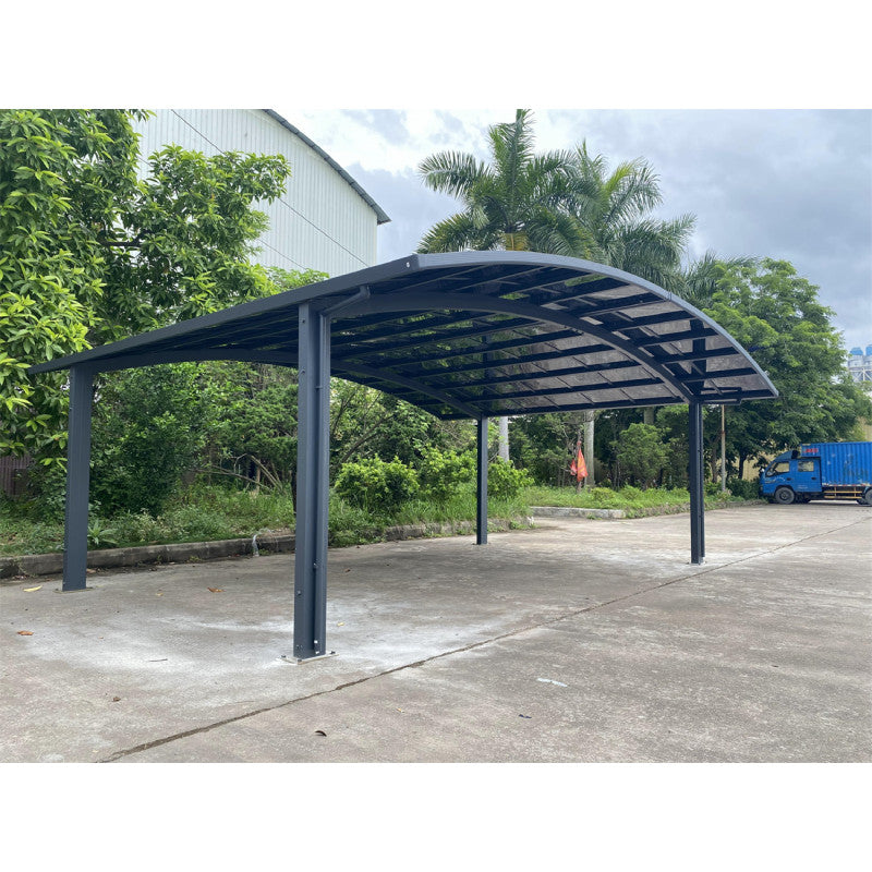 Eagle- Garage double de 30 m² en aluminium et polycarbonate transparent