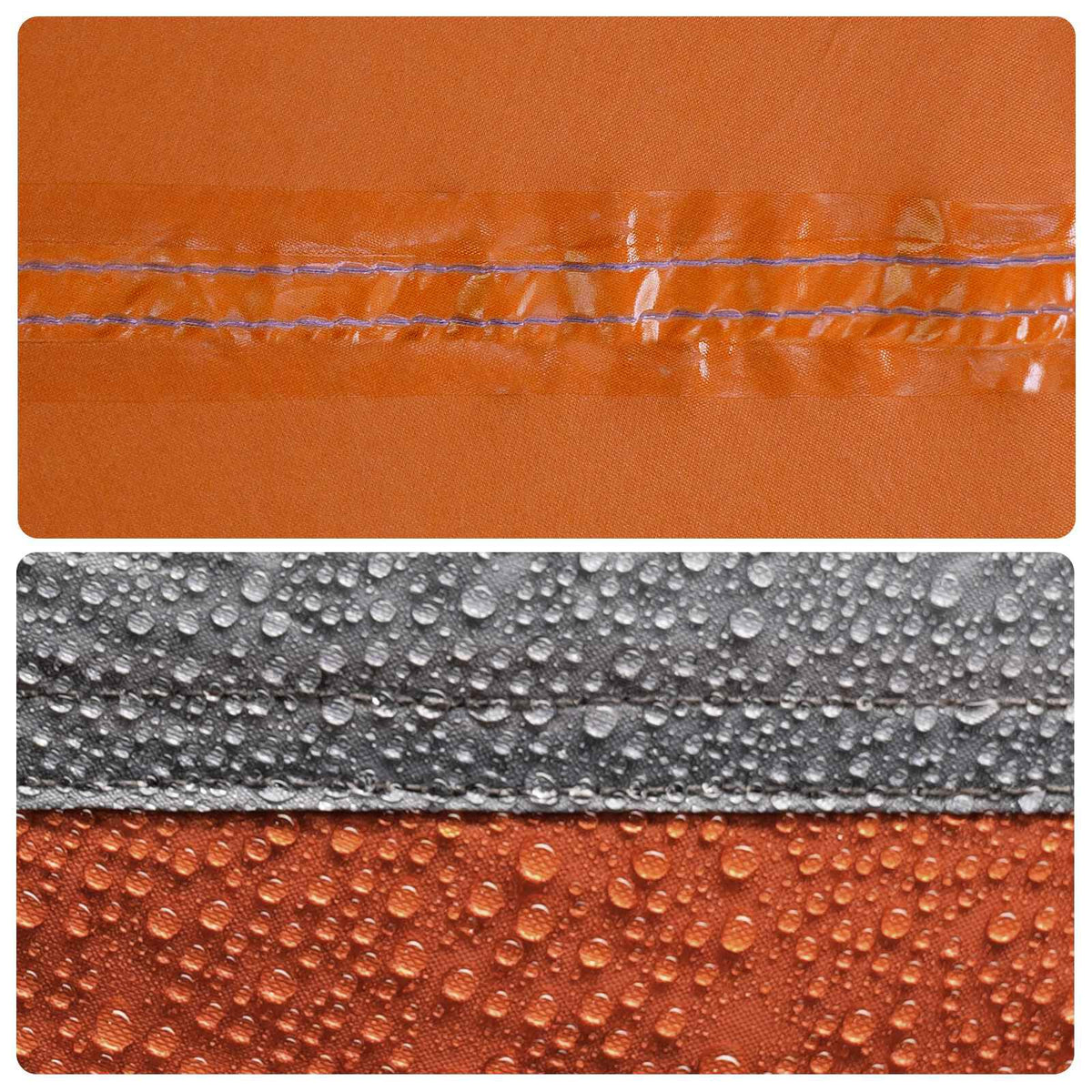 Tente Tipi de 18 personnes, gris et orange, polyester et acier de 25m²