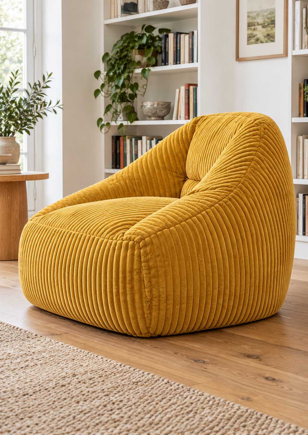 Fauteuil lounge en chenille ultra-douce – assise détente