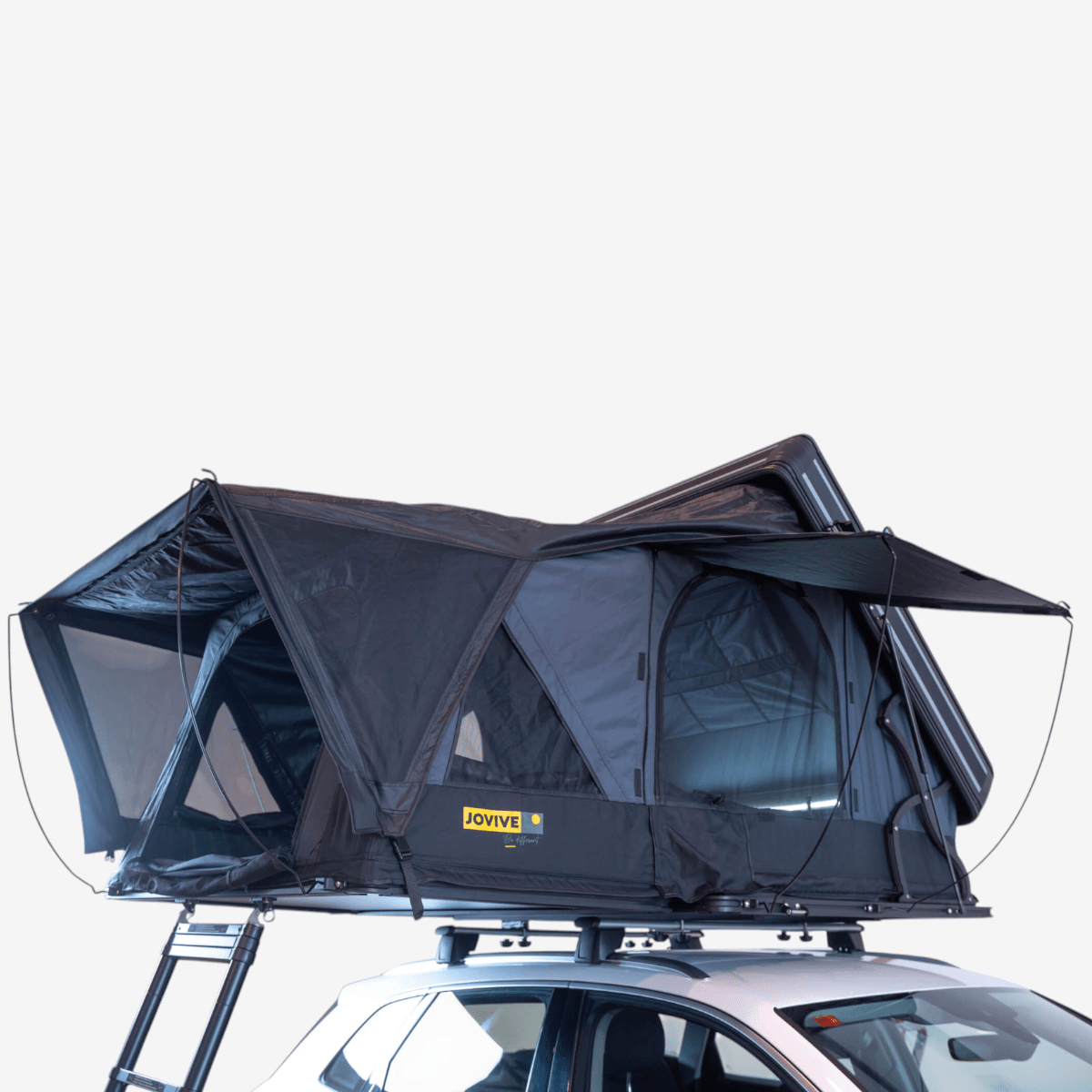 Tente de toit Chest M pour voiture avec un couvercle rigide en aluminium
