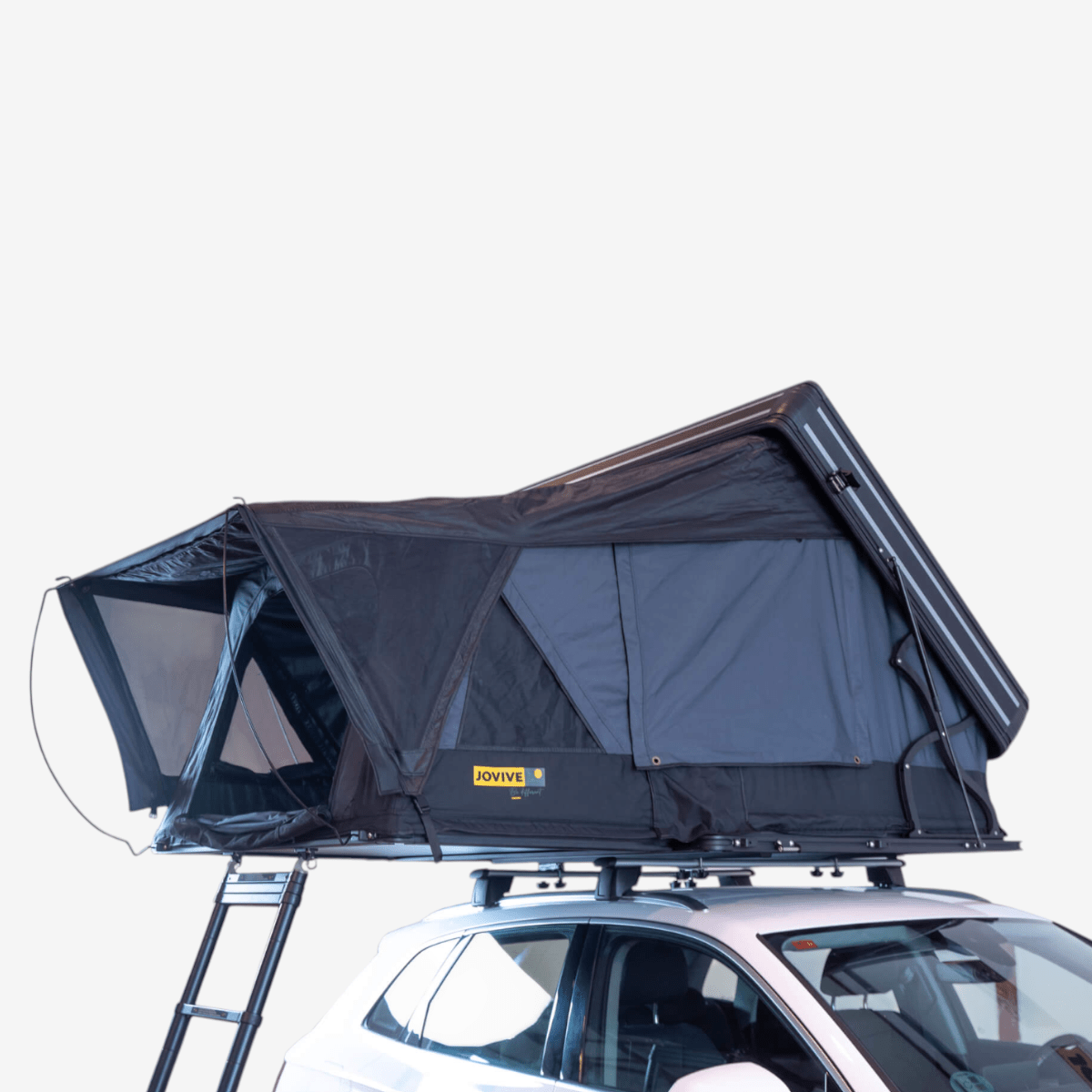 Tente de toit Chest M pour voiture avec un couvercle rigide en aluminium