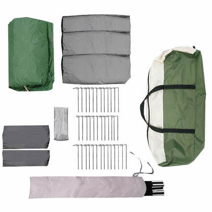 Tente familiale pour 12 personnes en polyester 185T avec revêtement PU - résistants aux UV