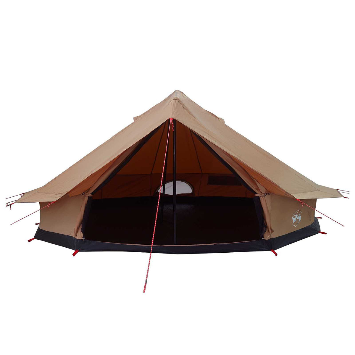 Tente familiale pour 12 personnes en coton synthétique marron