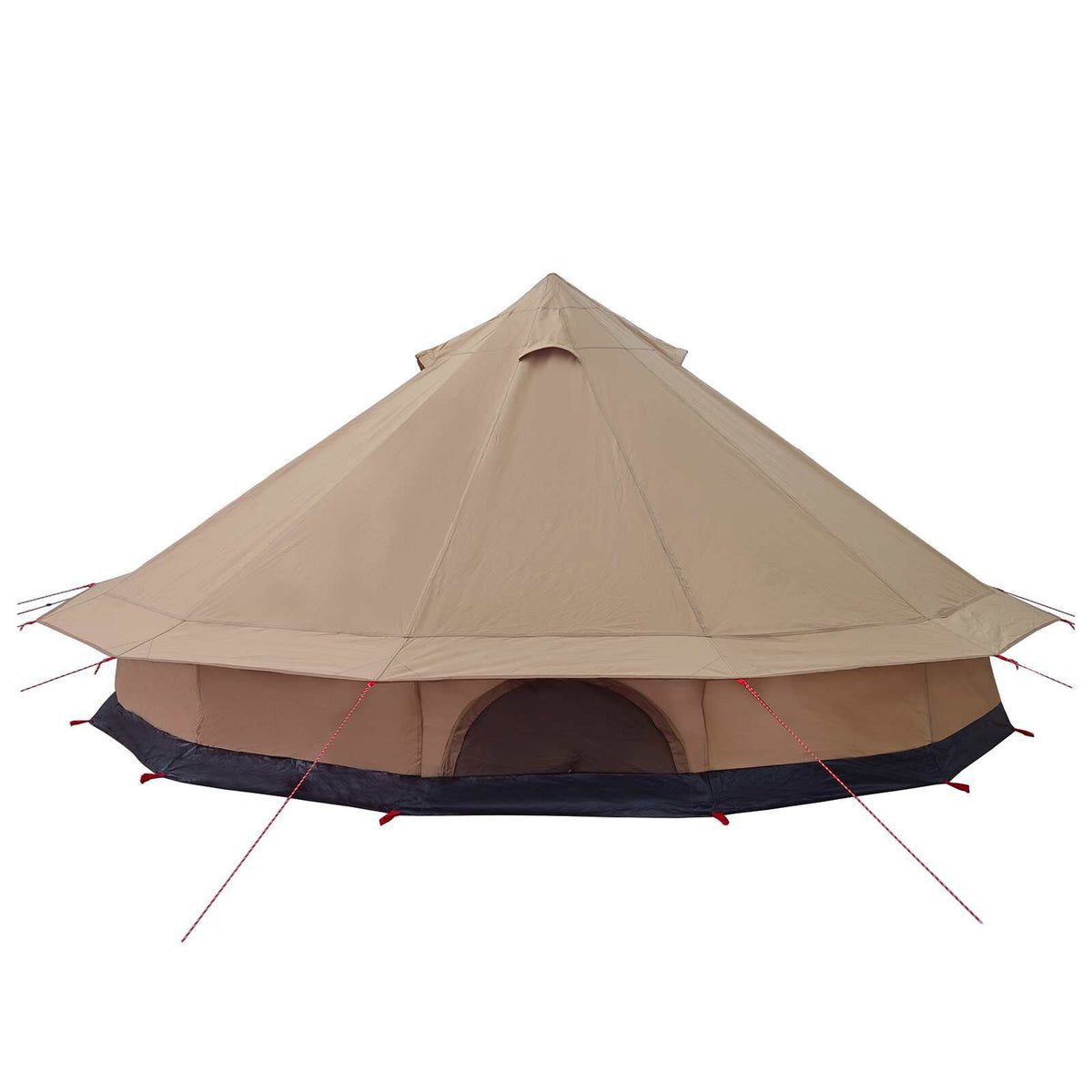 Tente familiale pour 12 personnes en coton synthétique marron