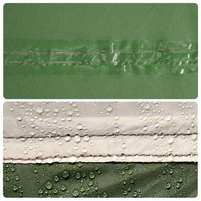 Tente familiale avec port E, accueillant 9 personnes, imperméable, couleur verte