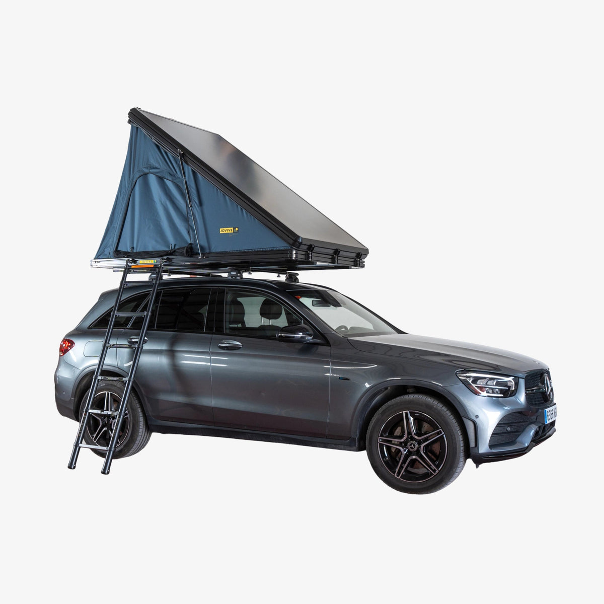 Tente de toit pour voiture Extra Slim avec deux sacs à chaussures et connexion USB