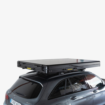 Tente de toit pour voiture Extra Slim avec deux sacs à chaussures et connexion USB