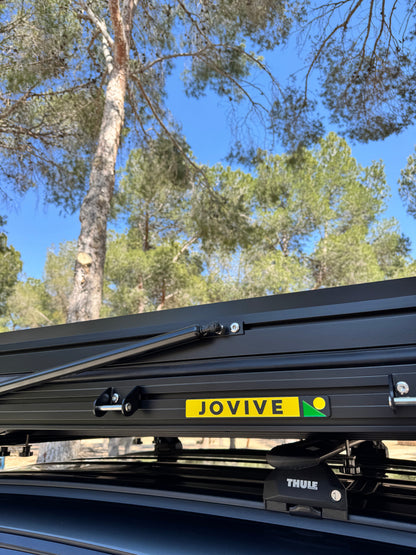 Tente de toit pour voiture Extra Slim avec deux sacs à chaussures et connexion USB