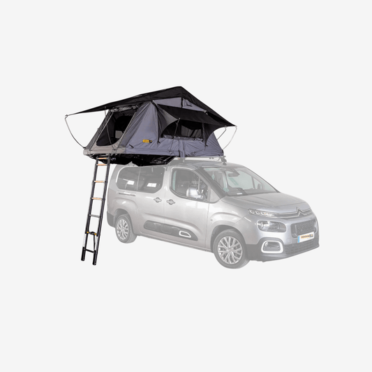 Tente de toit Star pour voiture avec couvercle semi-rigide et connexion USB