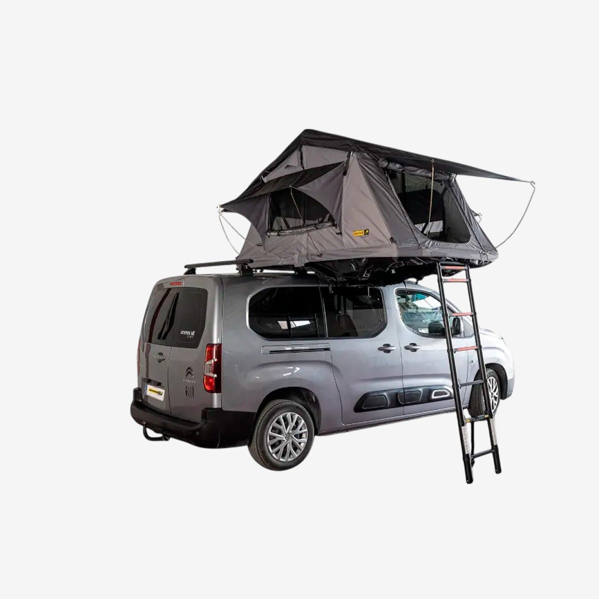 Tente de toit Star pour voiture avec couvercle semi-rigide et connexion USB