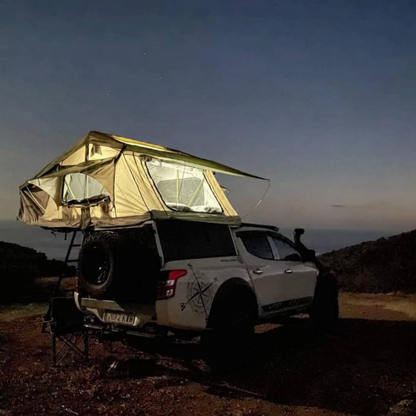 Tente de toit Adventure XL pour voiture avec système antivol et semi-rigide