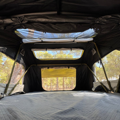 Tente de toit Adventure XL pour voiture avec système antivol et semi-rigide