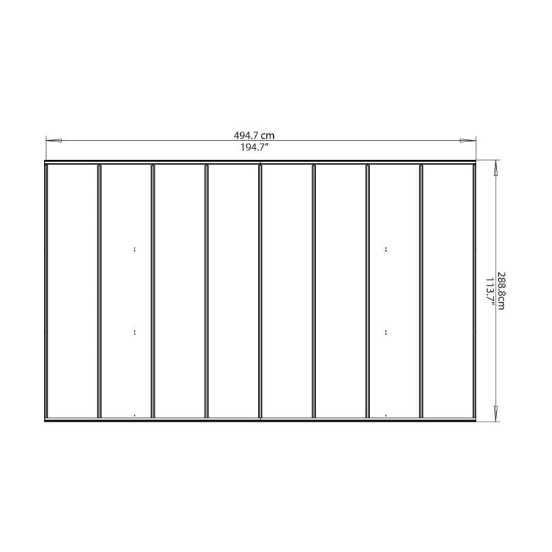 Abri de voiture Arizona Breeze 5000 Palram en aluminium gris et polycarbonate