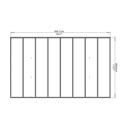 Abri de voiture Arizona Breeze 5000 Palram en aluminium gris et polycarbonate