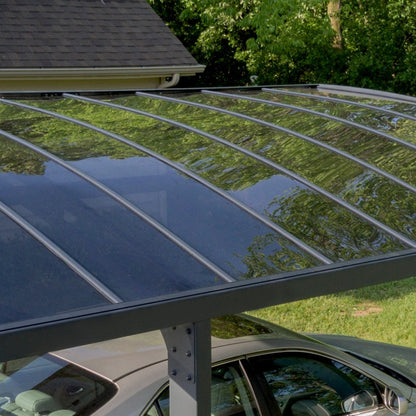 Abri de voiture Arizona Breeze 5000 Palram en aluminium gris et polycarbonate