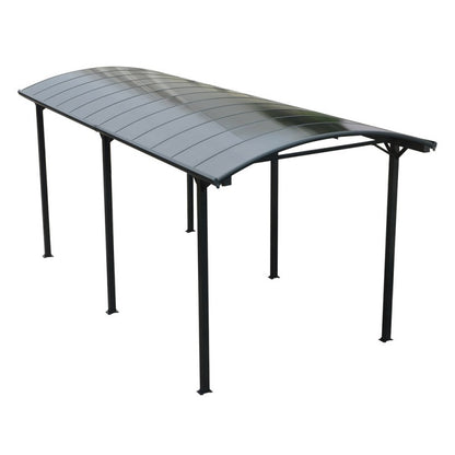 Abri pour camping-car en aluminium anthracite de 3,59 x 7,62 m et polycarbonate de 6 mm