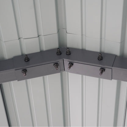 Garage avec toit en acier galvanisé de 22 m² - 366 x 596 cm - couleur anthracite