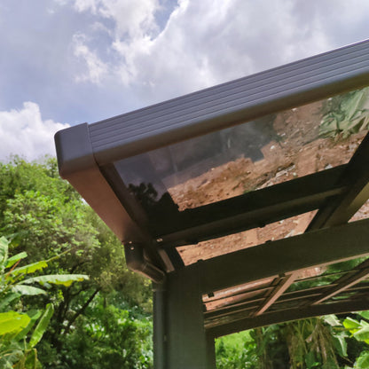 Eagle- Garage double de 30 m² en aluminium et polycarbonate transparent