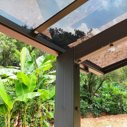 Eagle- Garage double de 30 m² en aluminium et polycarbonate transparent