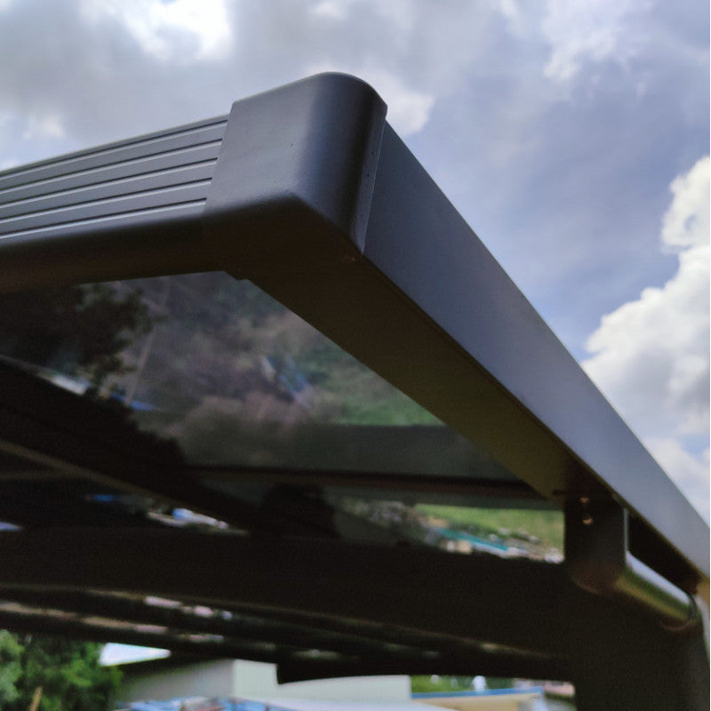 Eagle- Garage double de 30 m² en aluminium et polycarbonate transparent