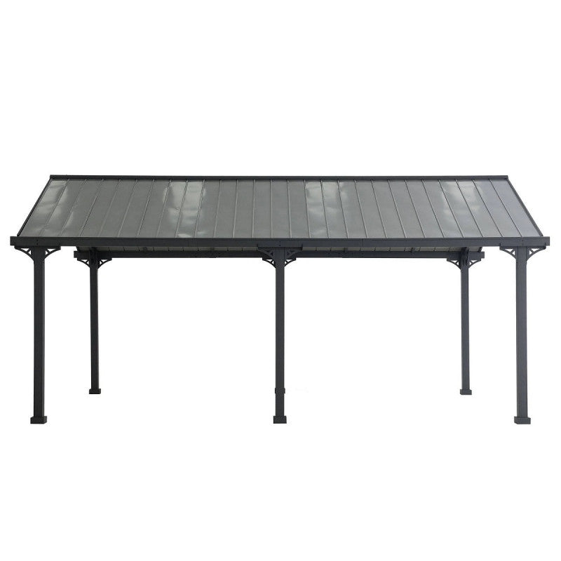 Garage Eiger 367 x 610 cm pour 1 voiture en acier thermolaqué anthracite