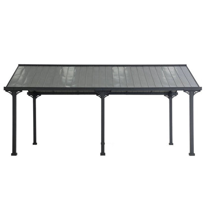 Garage Eiger 367 x 610 cm pour 1 voiture en acier thermolaqué anthracite