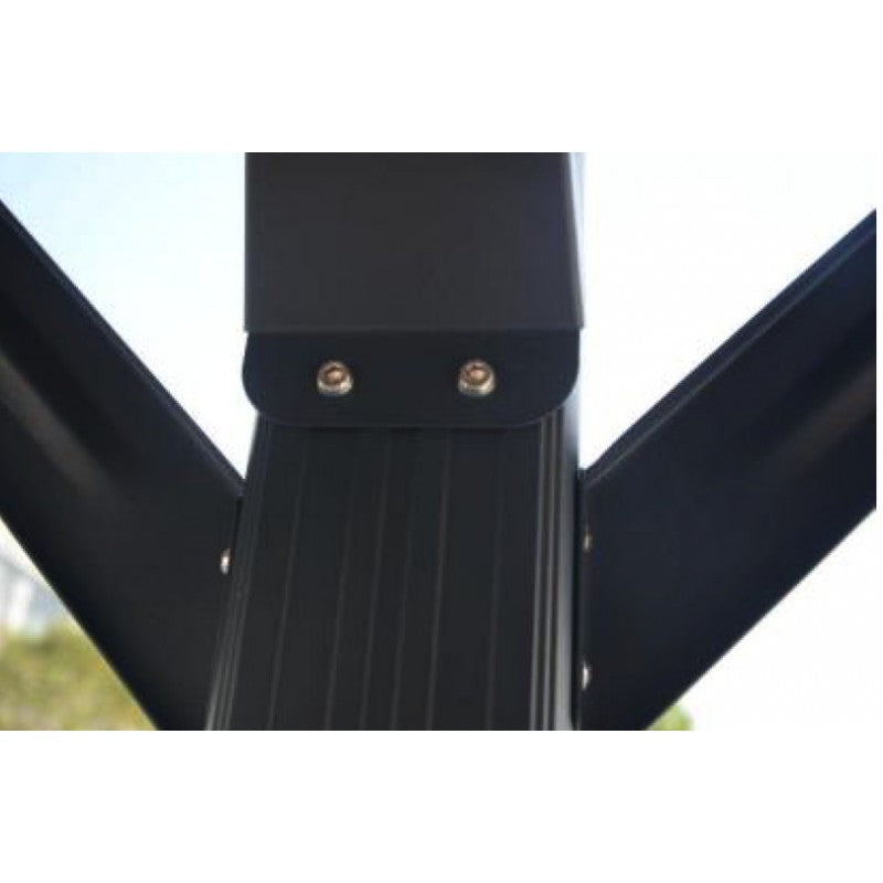 Abri voiture en aluminium anthracite 3 x 5,05 m et polycarbonate de 6 mm