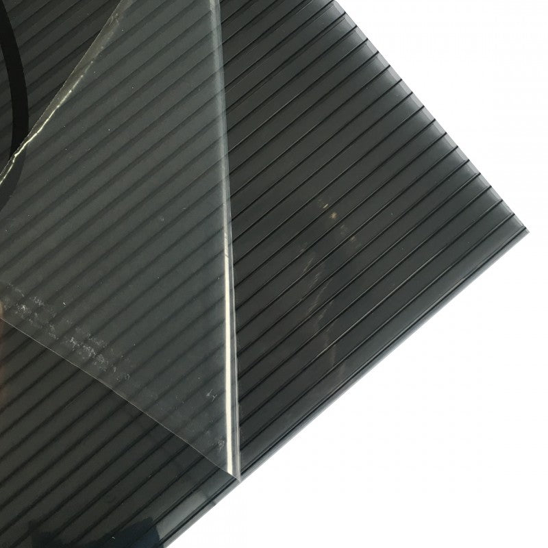 Abri voiture en aluminium anthracite 3 x 5,05 m et polycarbonate de 6 mm