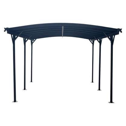 Abri voiture en aluminium anthracite 3 x 5,05 m et polycarbonate de 6 mm