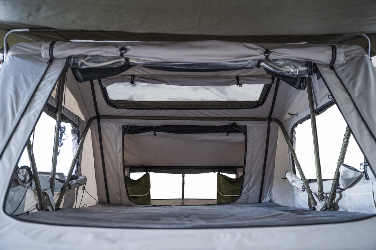 Tente de toit Adventure XL pour voiture avec système antivol et semi-rigide