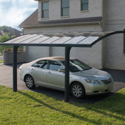 Abri de voiture Arizona Breeze 5000 Palram en aluminium gris et polycarbonate