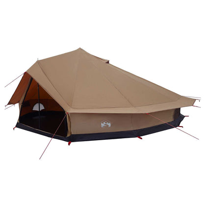 Tente familiale pour 12 personnes en coton synthétique marron