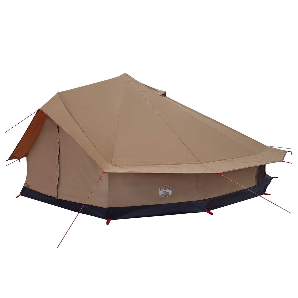 Tente familiale pour 12 personnes en coton synthétique marron