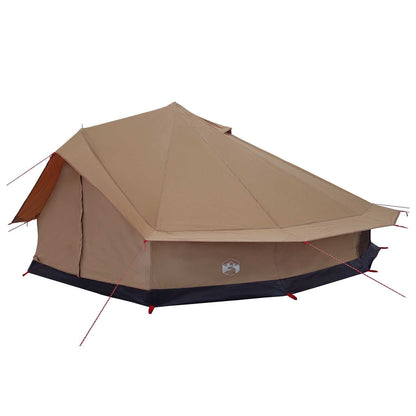 Tente familiale pour 12 personnes en coton synthétique marron