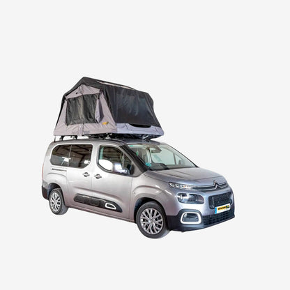 Tente de toit Star pour voiture avec couvercle semi-rigide et connexion USB