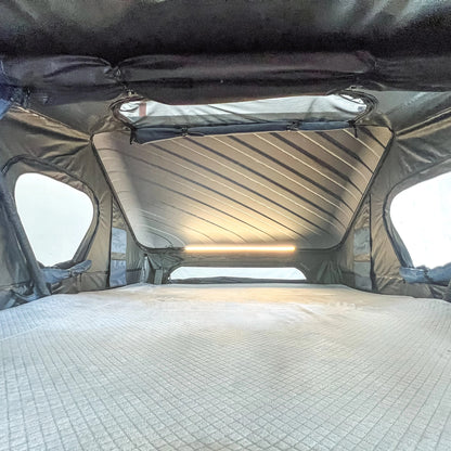 Tente de toit pour voiture Chest ASA XL résistant aux rayons UV avec lumières à intensité réglable