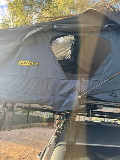 Tente de toit pour voiture Chest ASA XL résistant aux rayons UV avec lumières à intensité réglable