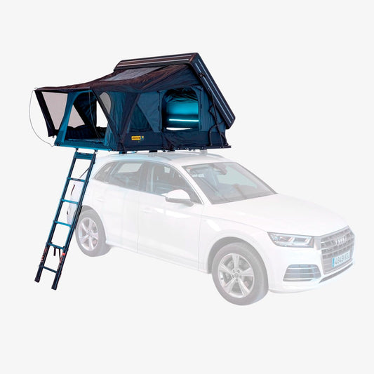 Tente de toit Chest M pour voiture avec un couvercle rigide en aluminium