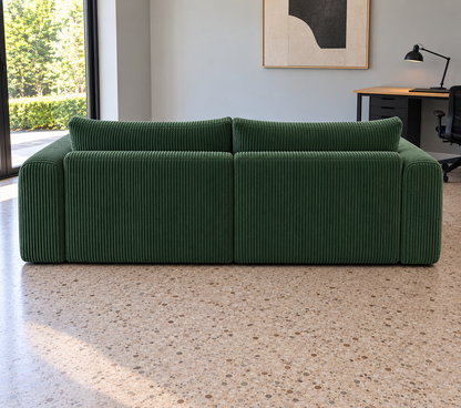 Canapé d’angle italien minimaliste – grande méridienne compressée
