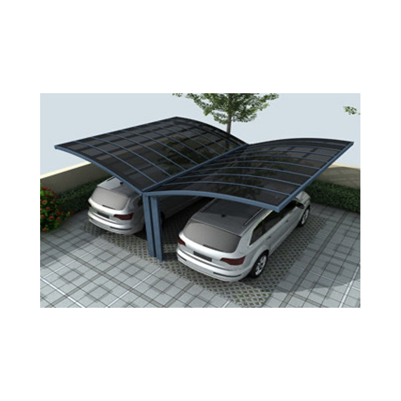 Eagle- Garage double de 30 m² en aluminium et polycarbonate transparent