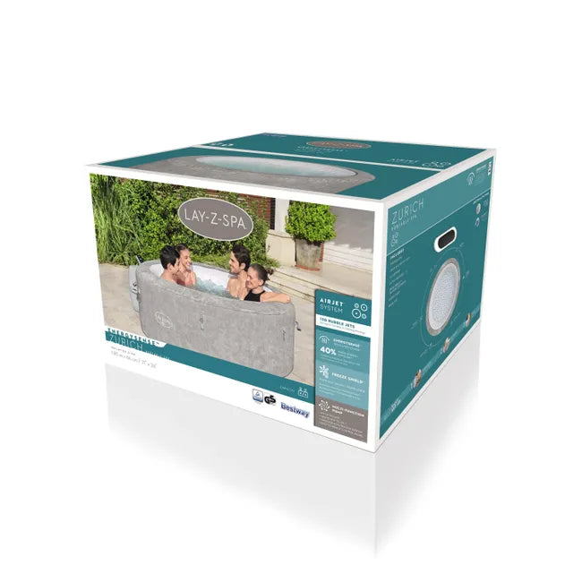 Spa gonflable d'extérieur Lay-Z Zurich, 180 x 66 x 180 cm, 4 places