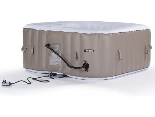 Spa gonflable Monac en PVC - 6 personnes - taupe/crème