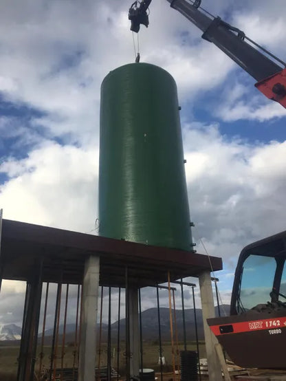 Réservoir d'eau vertical, à fond plat, 30 000 litres, diamètre 3,00 m | hauteur totale 4,69 m