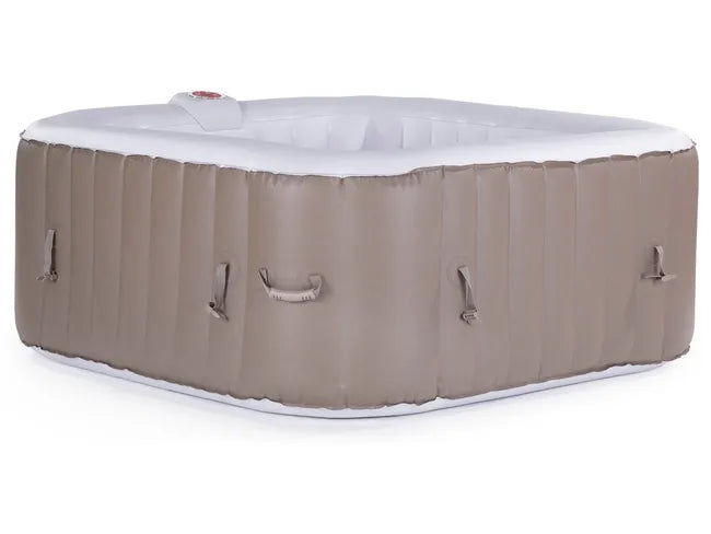 Spa gonflable Monac en PVC - 6 personnes - taupe/crème