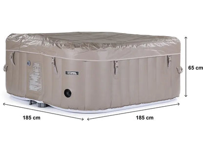 Spa gonflable Monac en PVC - 6 personnes - taupe/crème